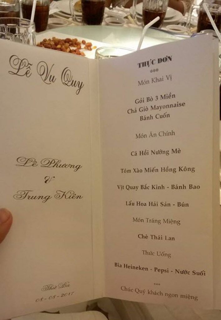 Tải mẫu menu tiệc cưới